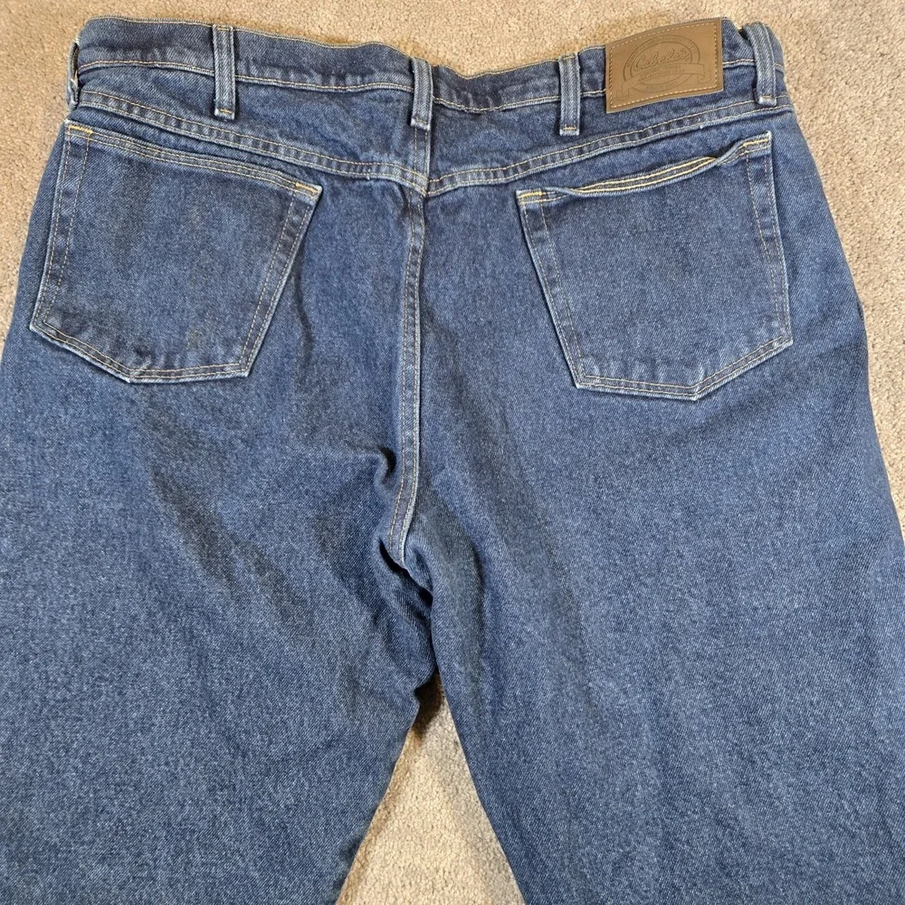 Cabela's Roughneck Jeans Mens 38x30 Red Fleece Lined Straight Denim‎